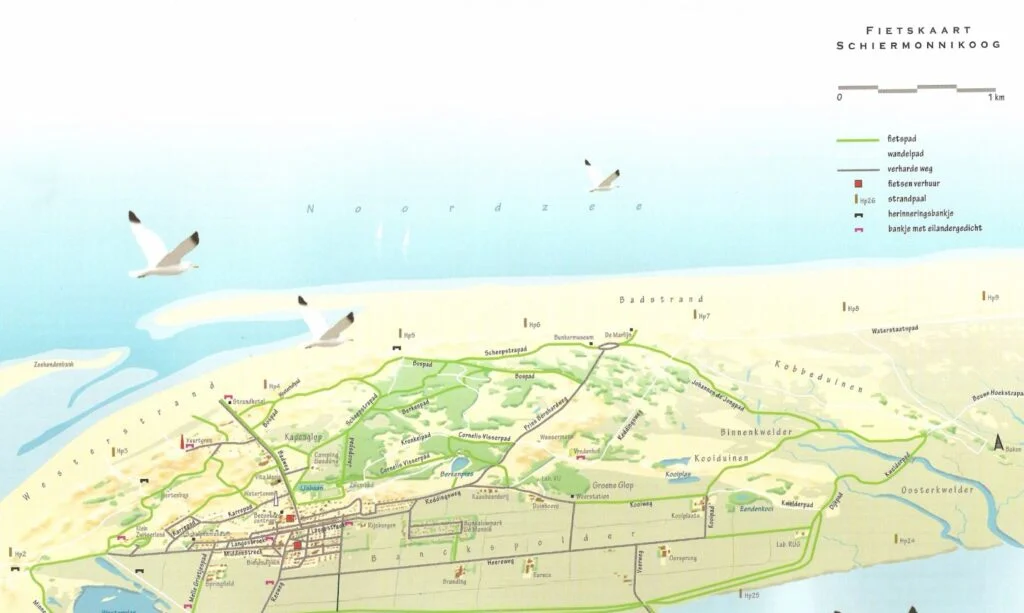 fietskaart schiermonnikoog fietskaart schiermonnikoog
