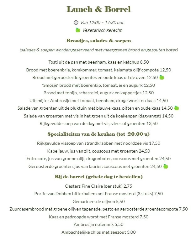 Lunchkaart Ambrosijn