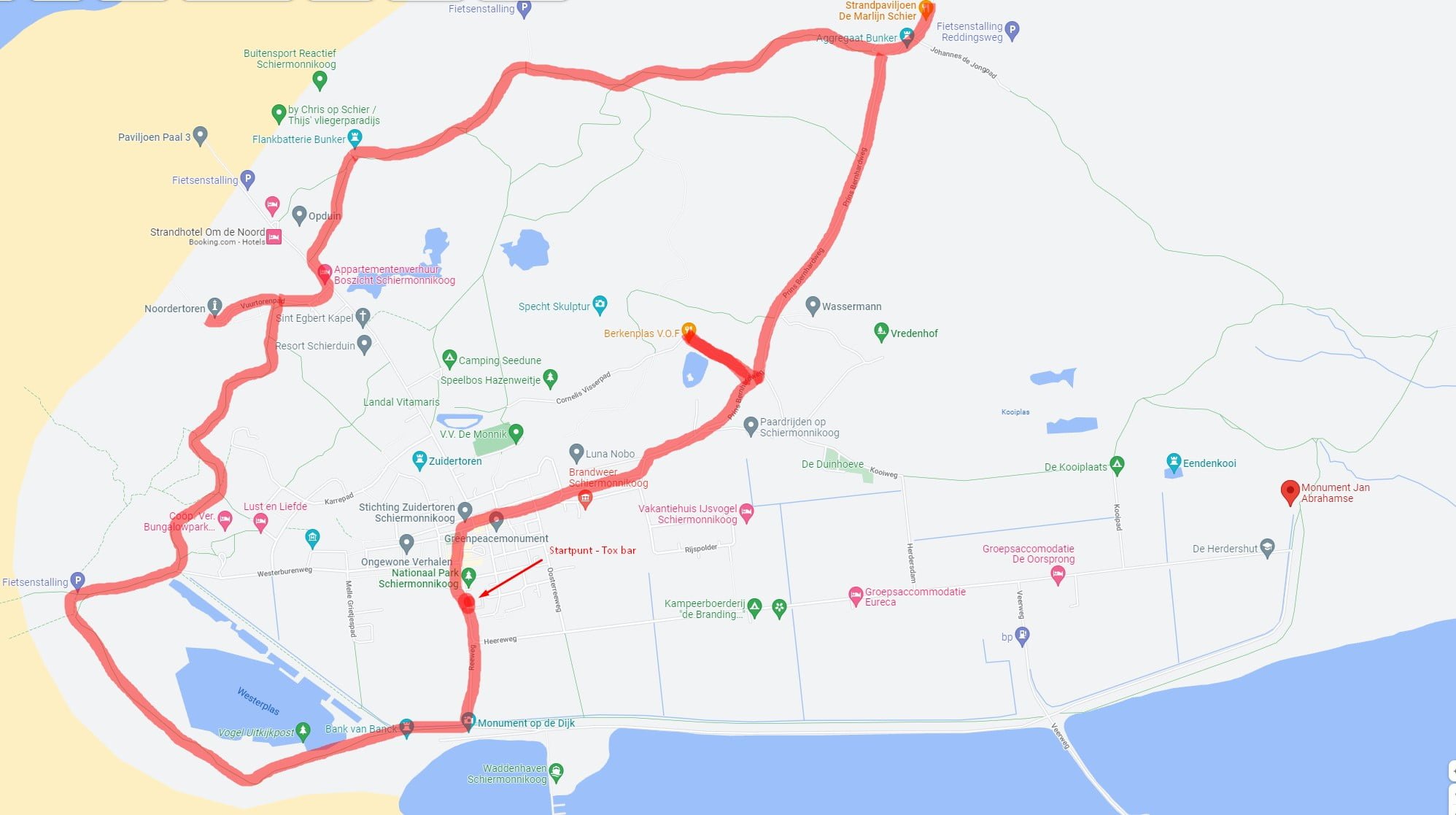 fietsroute schiermonnikoog