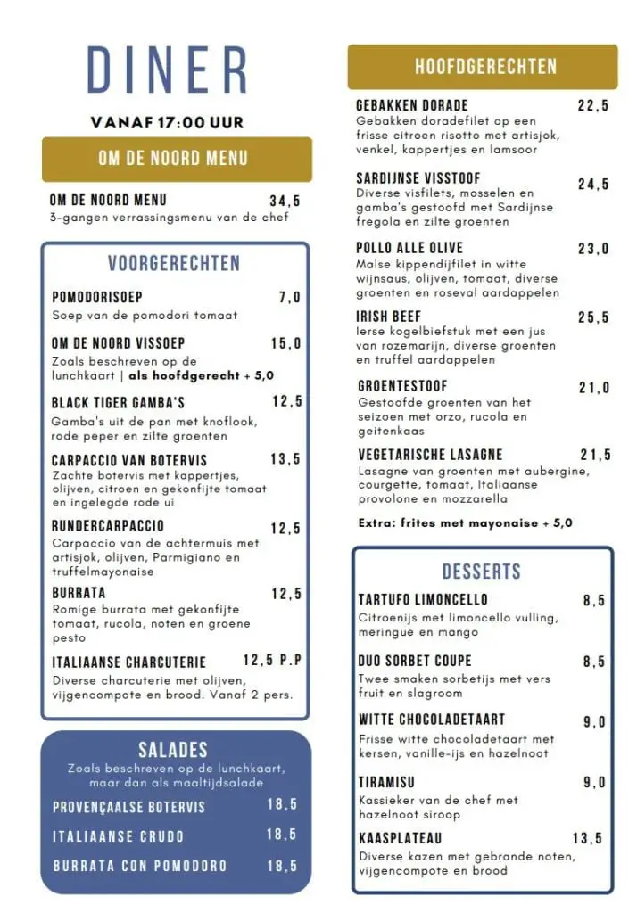 menu om de noord schiermonnikoog menu om de noord schiermonnikoog