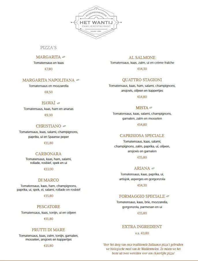 pizzas schiermonnikoog pizzas schiermonnikoog