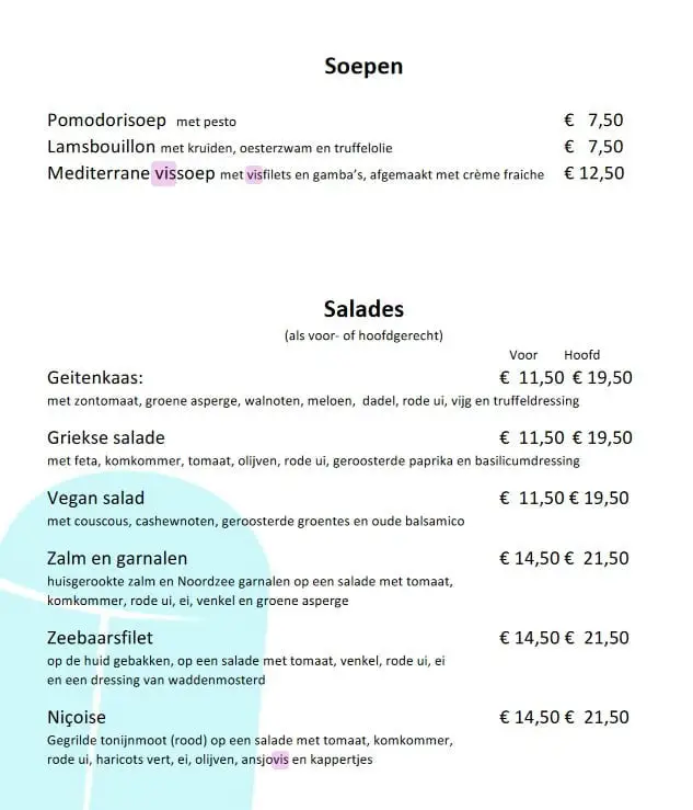 soepen en salades soepen en salades