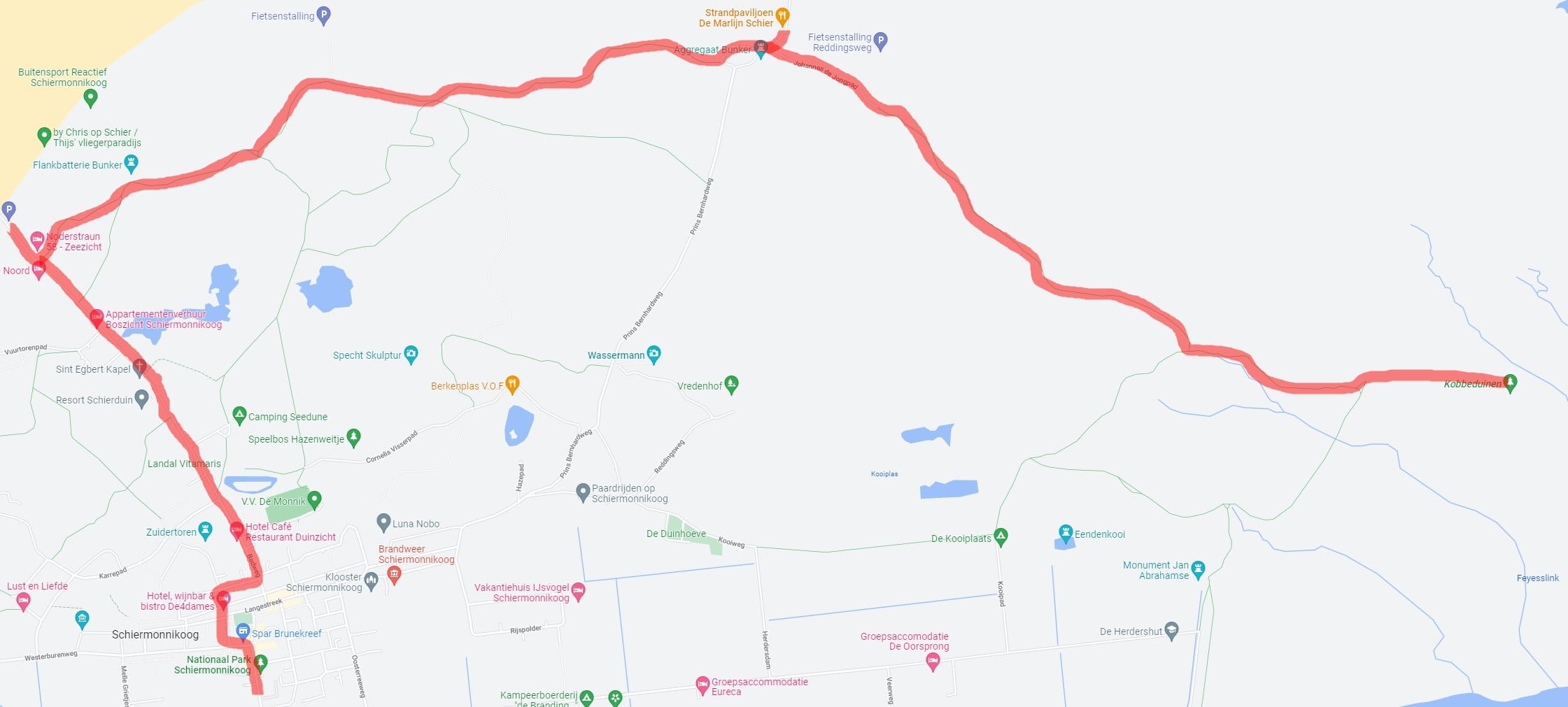 sportieve fietsroute schiermonnikoog