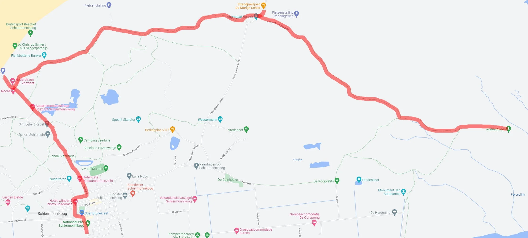 sportieve fietsroute schiermonnikoog