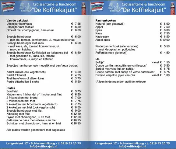 menu koffiekajuit menu koffiekajuit