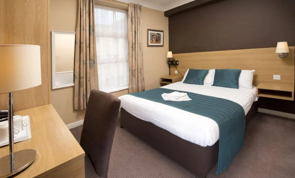 double bedroom with loch view